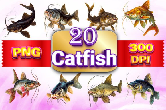 Download Catfish Fish Clipart Bundle - Fish clipart Collection