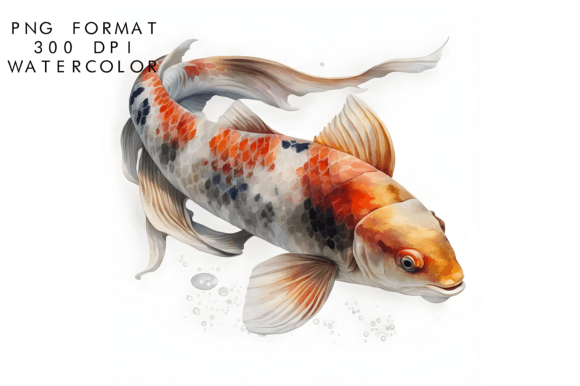 Download Watercolor Koi Fish Clipart - Fish clipart Collection