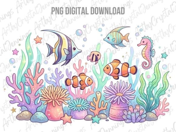 Download Underwater Coral Reef Fish Clipart PNG - Fish clipart Collection
