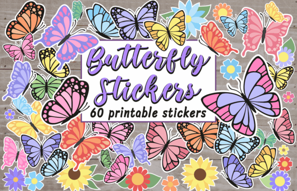 Download Butterfly Stickers Bundle Printable Png - Stickers Collection