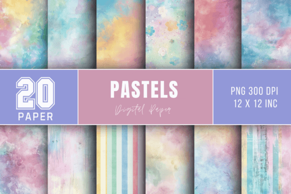 Download Pastel Digital Paper Bundle - Premium Resources