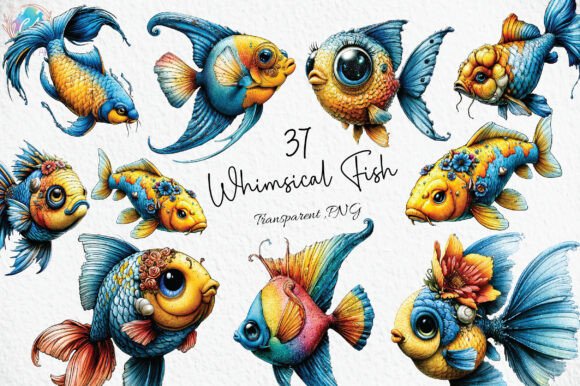 Download Whimsical Fish Clipart PNG - Fish clipart Collection