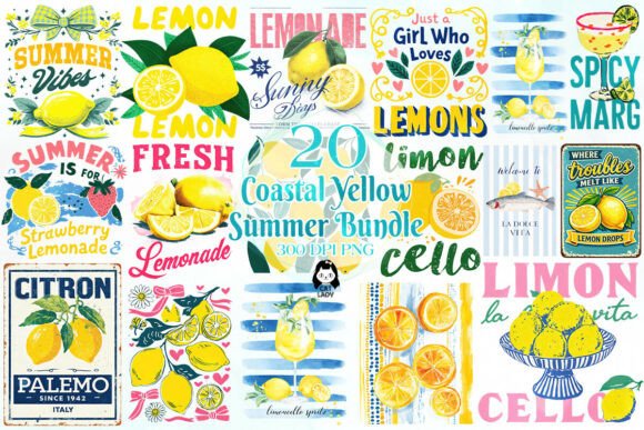 Download Coastal Yellow Lemon Summer Bundle - Yellow Collection