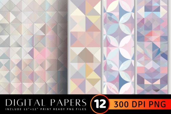 Download Pastel Geometric Digital Paper Backgroun - Premium Resources
