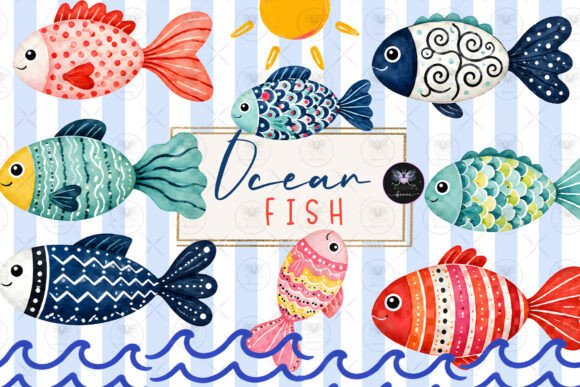 Download Ocean Fish Clipart Watercolor - Fish clipart Collection