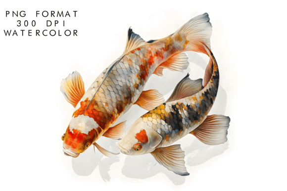 Download Watercolor Koi Fish Clipart - Fish clipart Collection