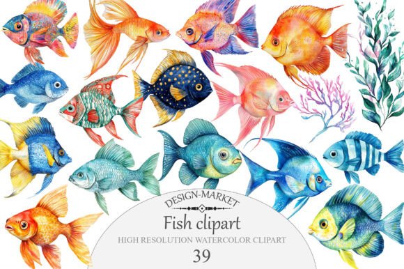 Download Watercolor Fish Clipart - Fish clipart Collection