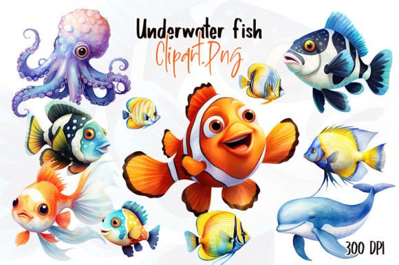 Download Cute Underwater Fish Clipart - Fish clipart Collection