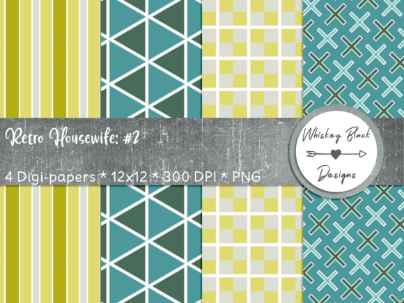Download Retro Green Blue Yellow Geometric Paper - Yellow Collection