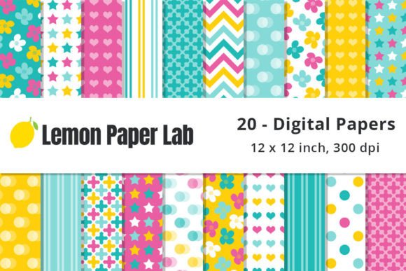Download Pink, Aqua &amp; Yellow Patterns for Summer - Yellow Collection